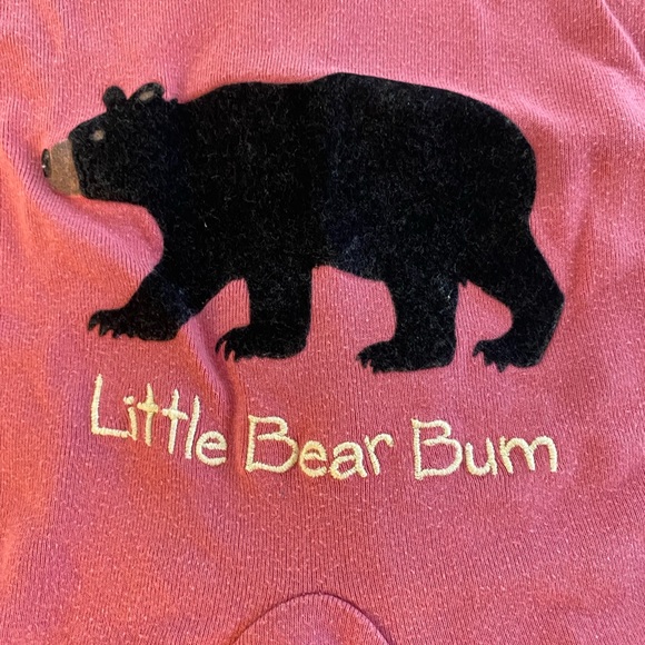 Hatley Black Bears On Coverall Pink Little Bear Bum 6-12 months - Picture 5 of 8